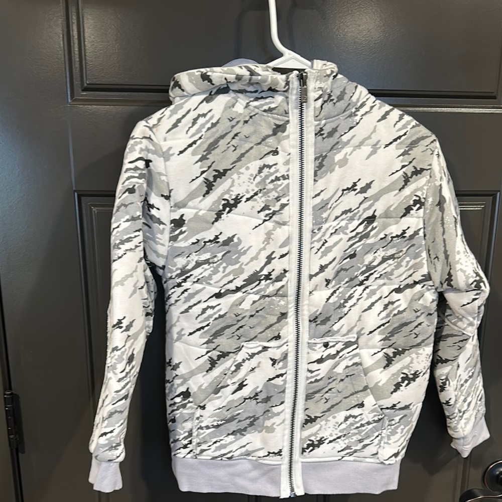 Kids Camo Hoodie - Gray